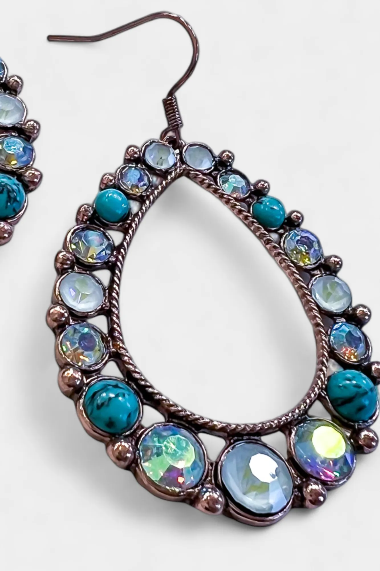 Copper Gemstone Teardrop Earrings sold by ZZs product image thumbnail 2