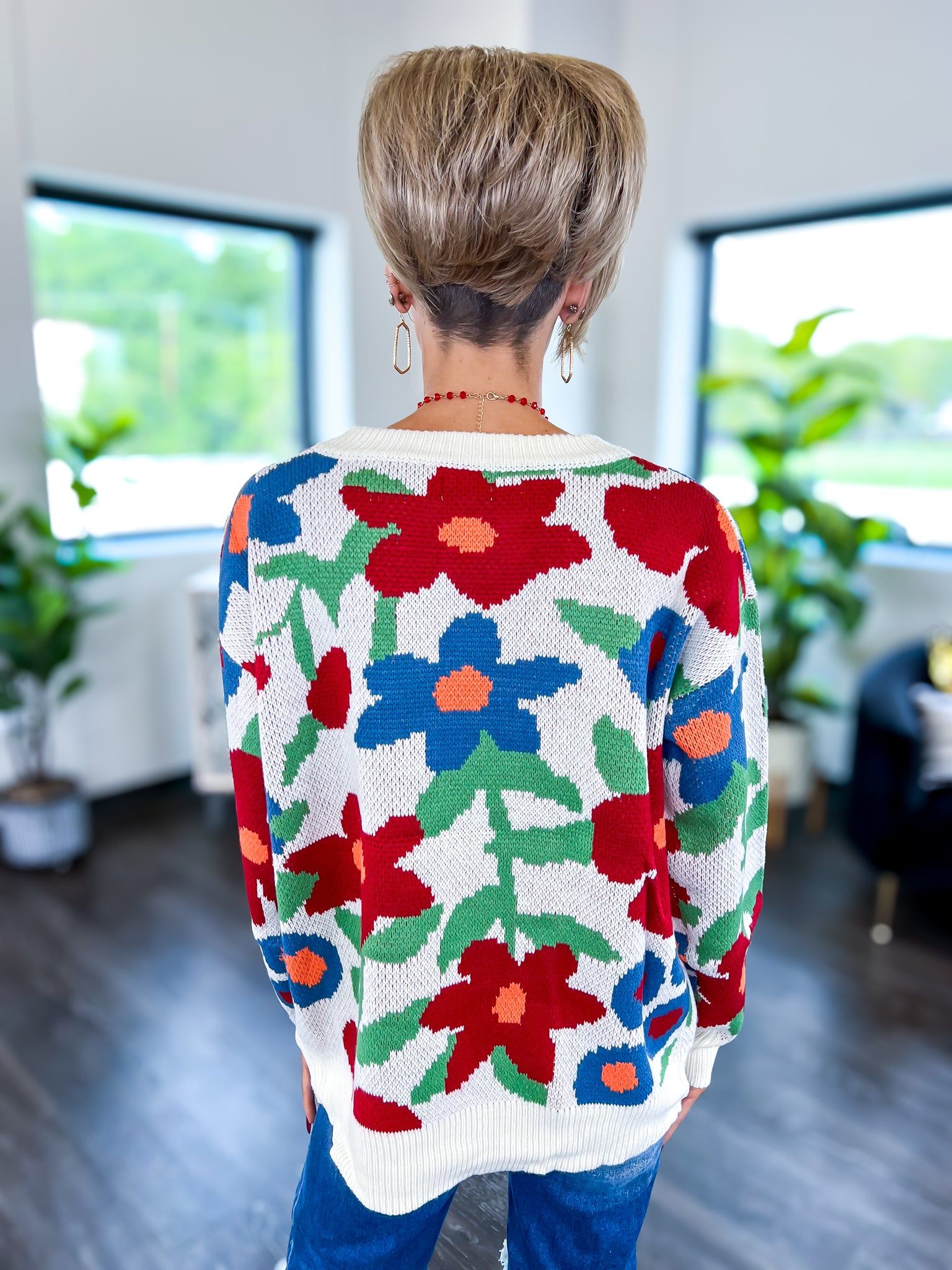 Floral Sweater | Ivory sold by ZZs product image thumbnail 5