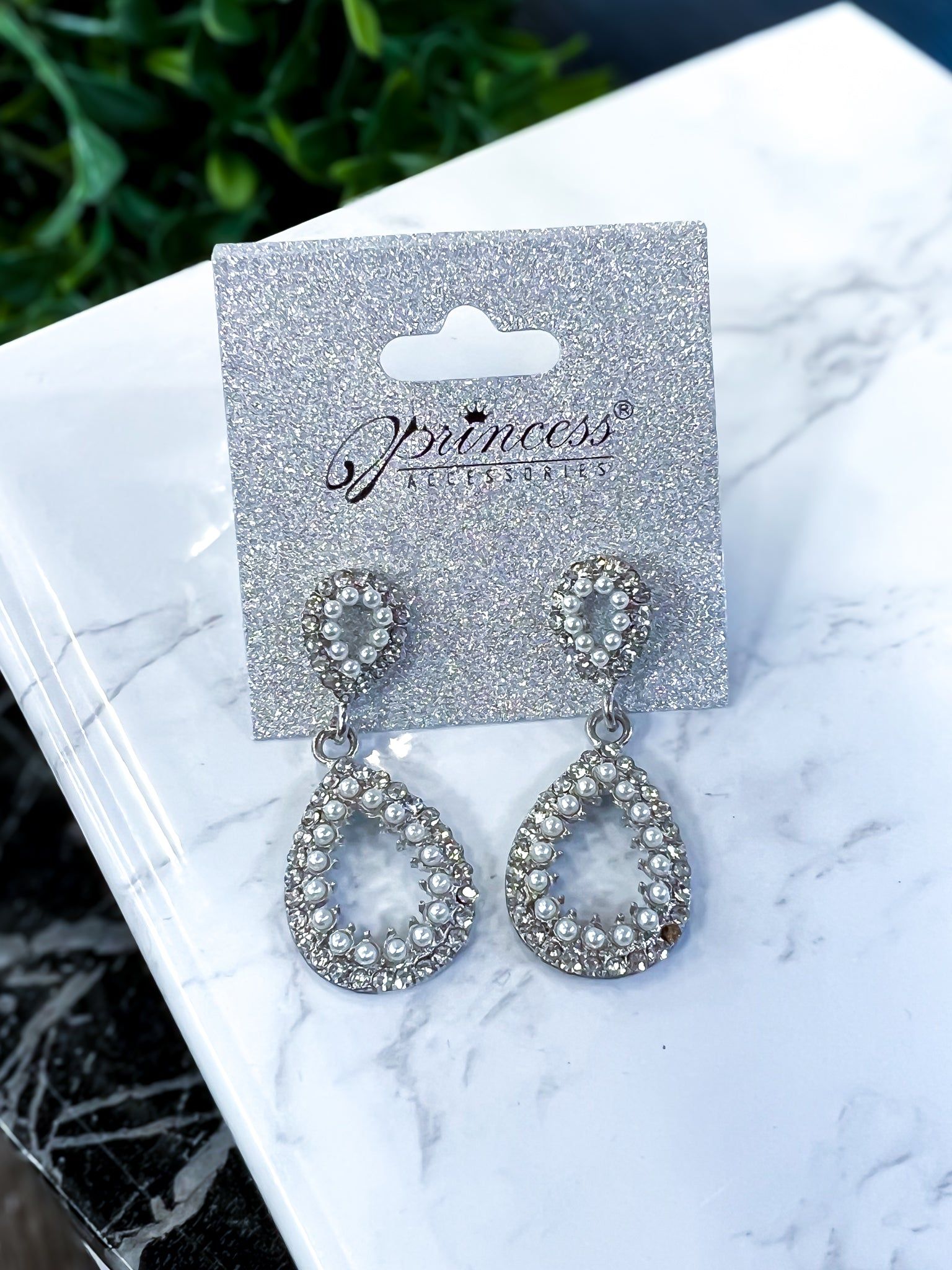 Pearl Rhinestone Earrings | Silver sold by ZZs product image thumbnail 3