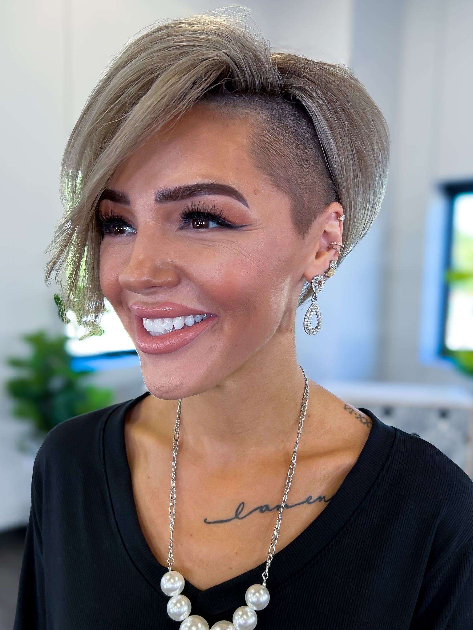 Pearl Rhinestone Earrings | Silver sold by ZZs product image thumbnail 2