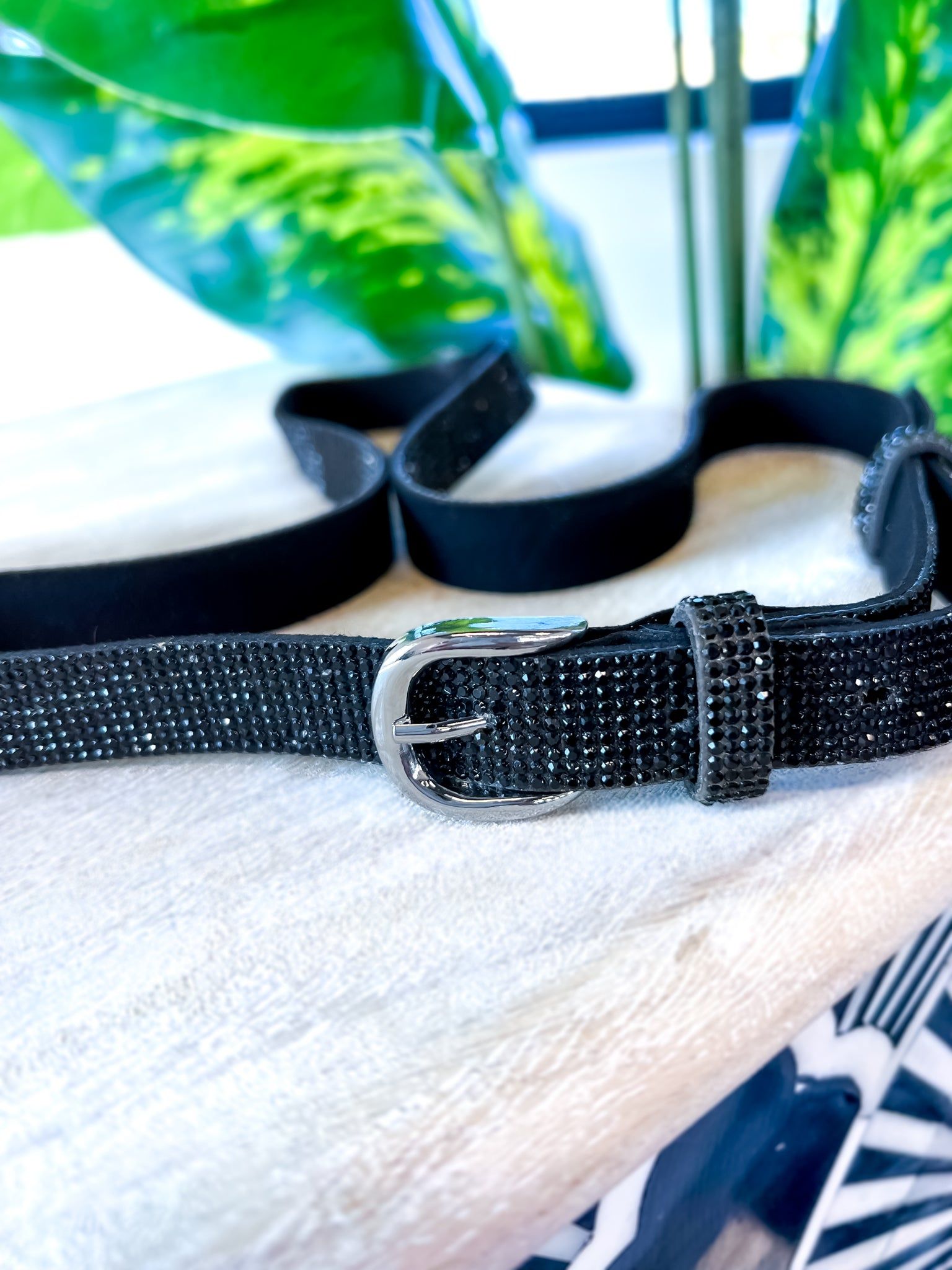 Crystal Rhinestone Belt | Black sold by ZZs