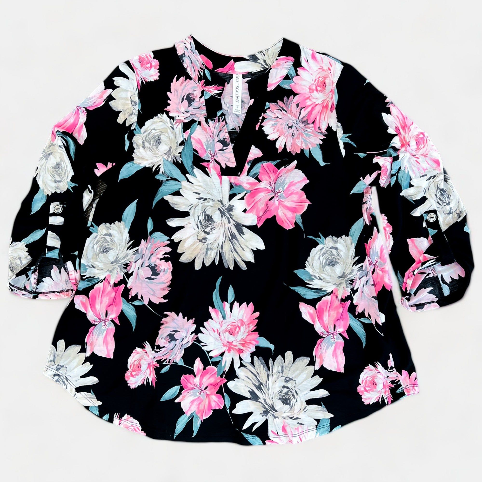 Black Floral Lizzy Top sold by ZZs product image thumbnail 2