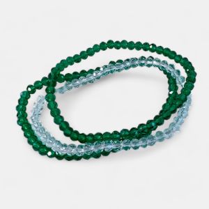 Green Faceted Beaded Stretch Bracelets sold by ZZs