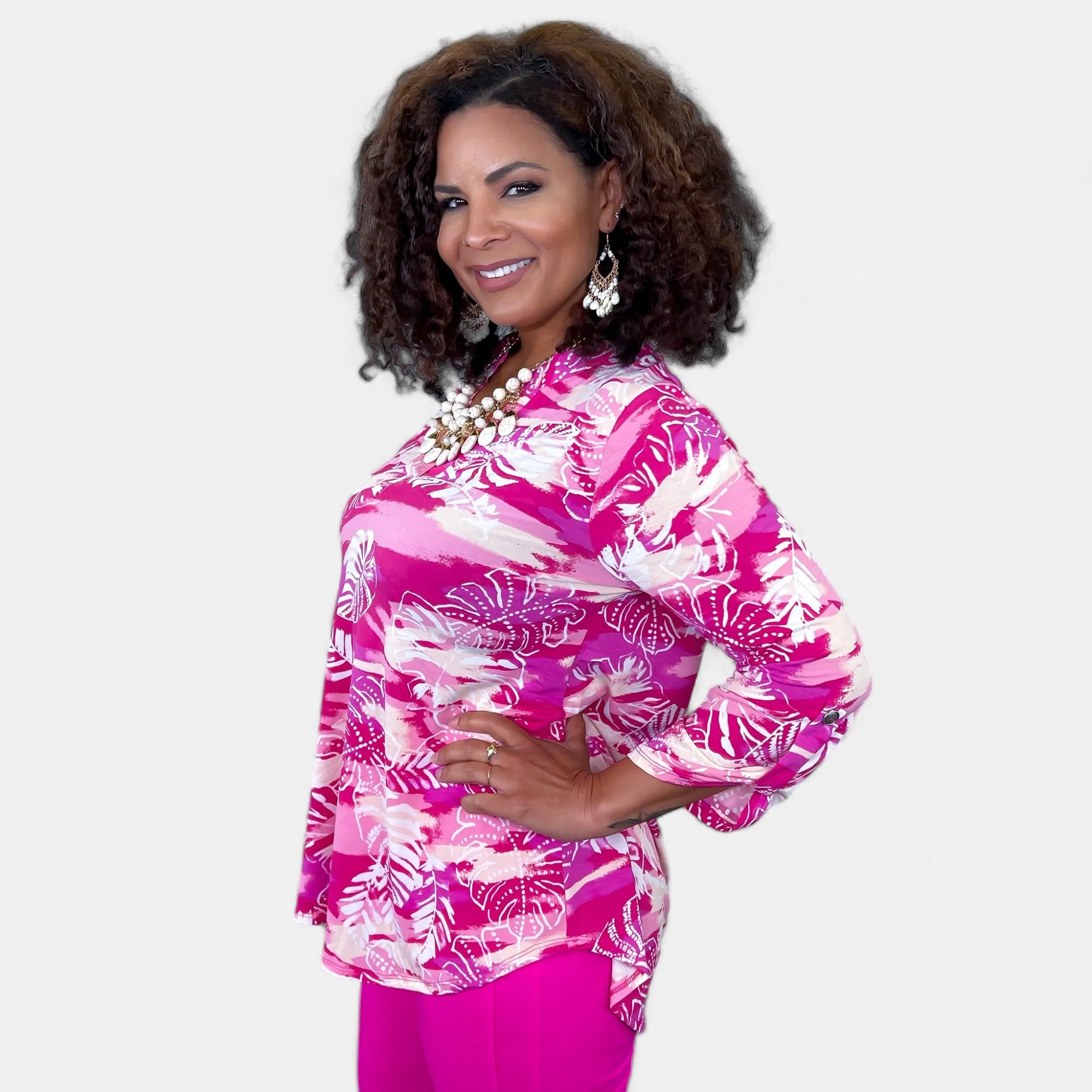 Pink Tropical Lizzy Top sold by ZZs product image thumbnail 4