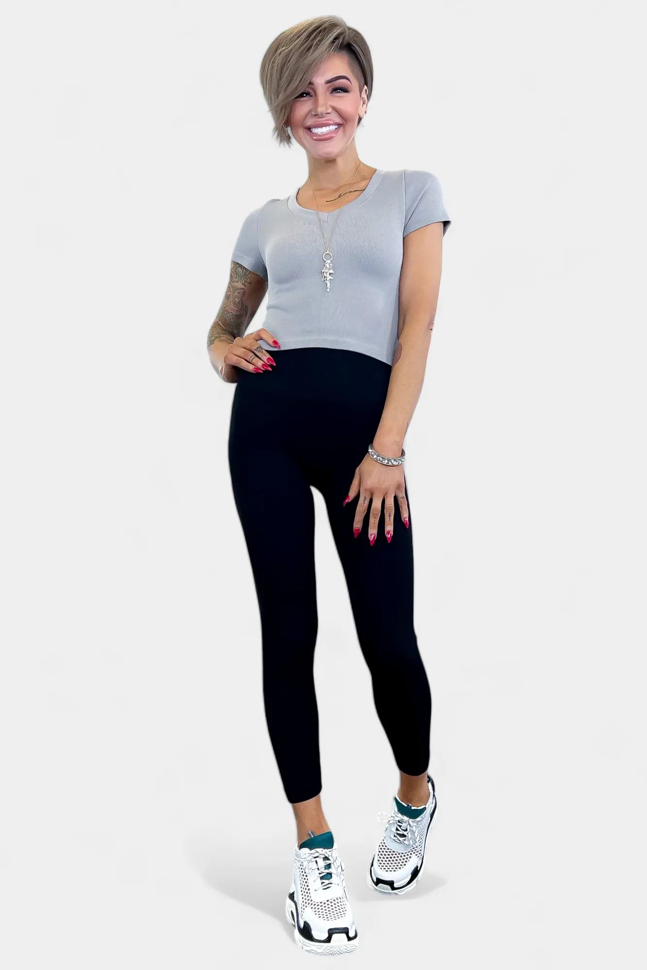 Ribbed V Neck Top sold by ZZs product image thumbnail 4