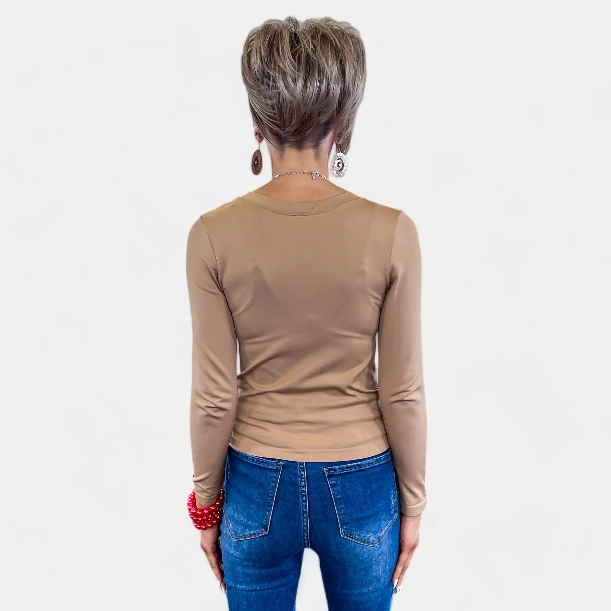 Brown Seamless Long Sleeve Top sold by ZZs product image thumbnail 5