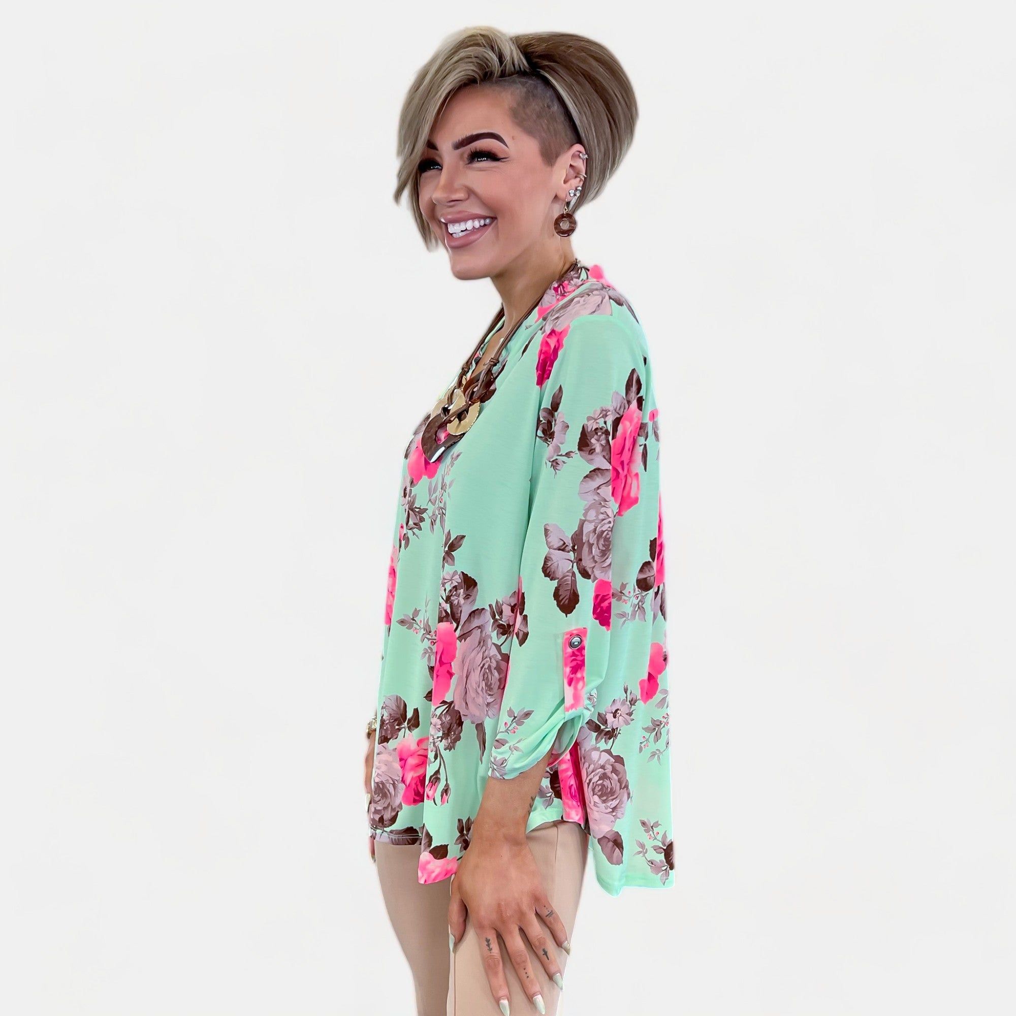 Mint Floral Lizzy Top sold by ZZs product image thumbnail 4