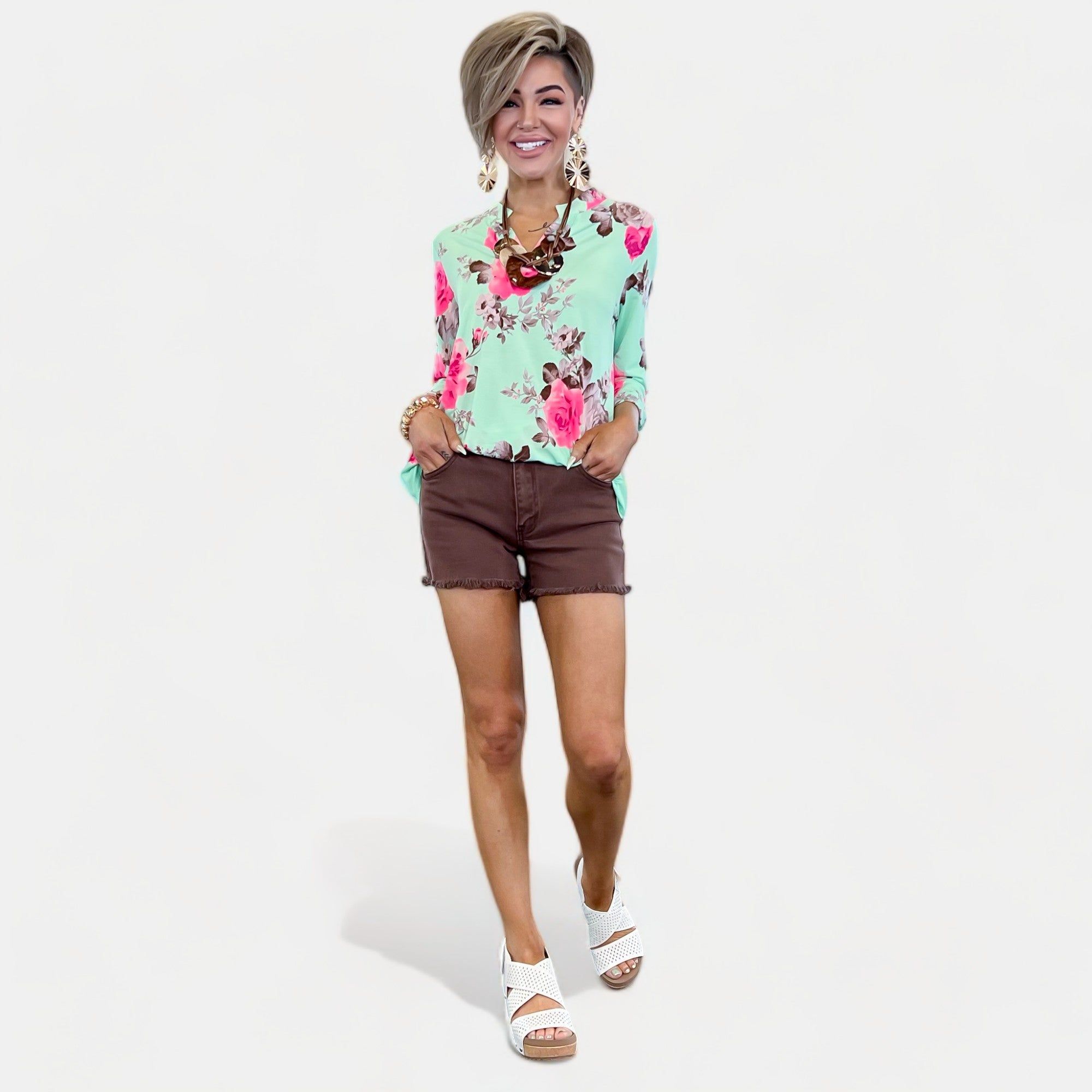 Mint Floral Lizzy Top sold by ZZs product image thumbnail 3