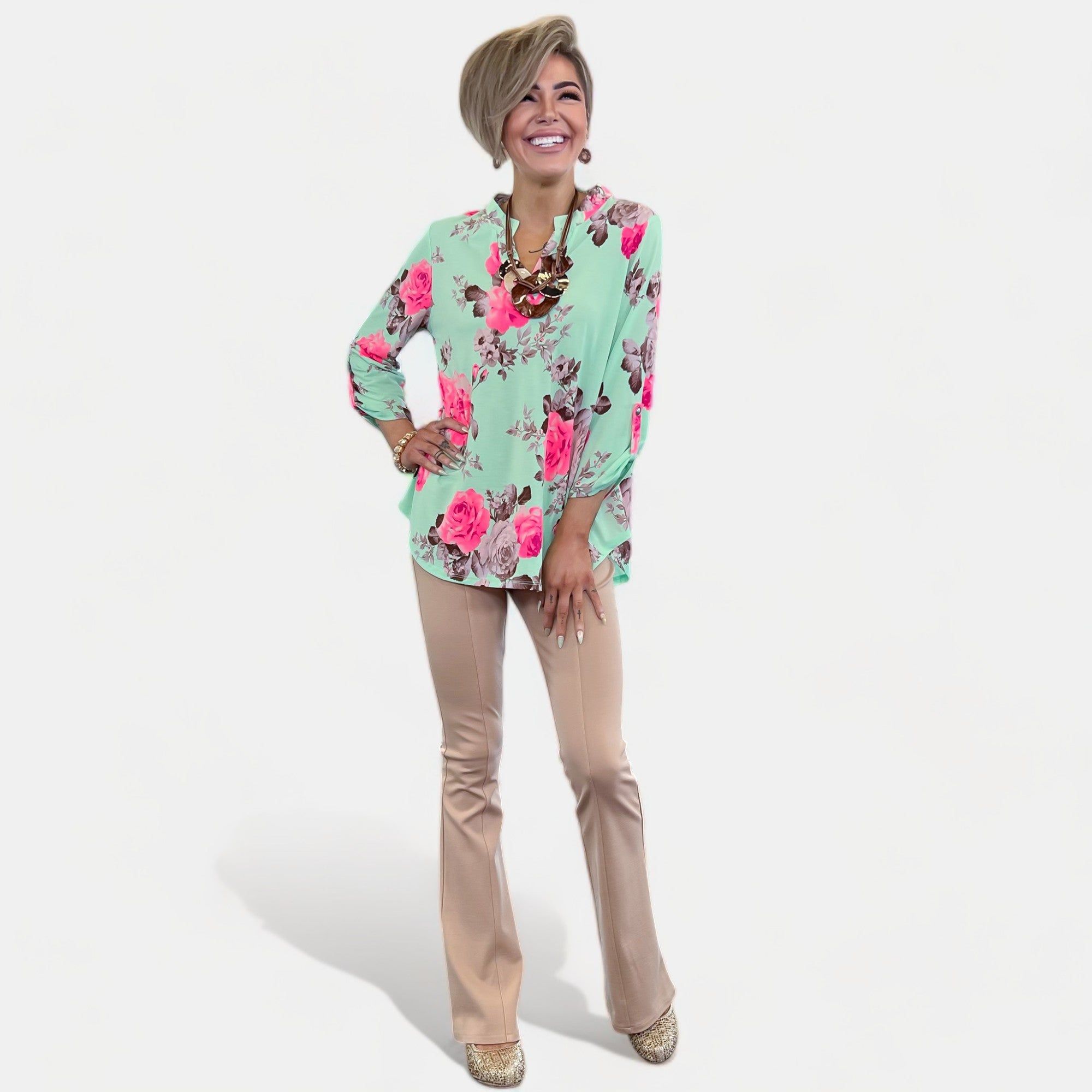 Mint Floral Lizzy Top sold by ZZs product image thumbnail 5