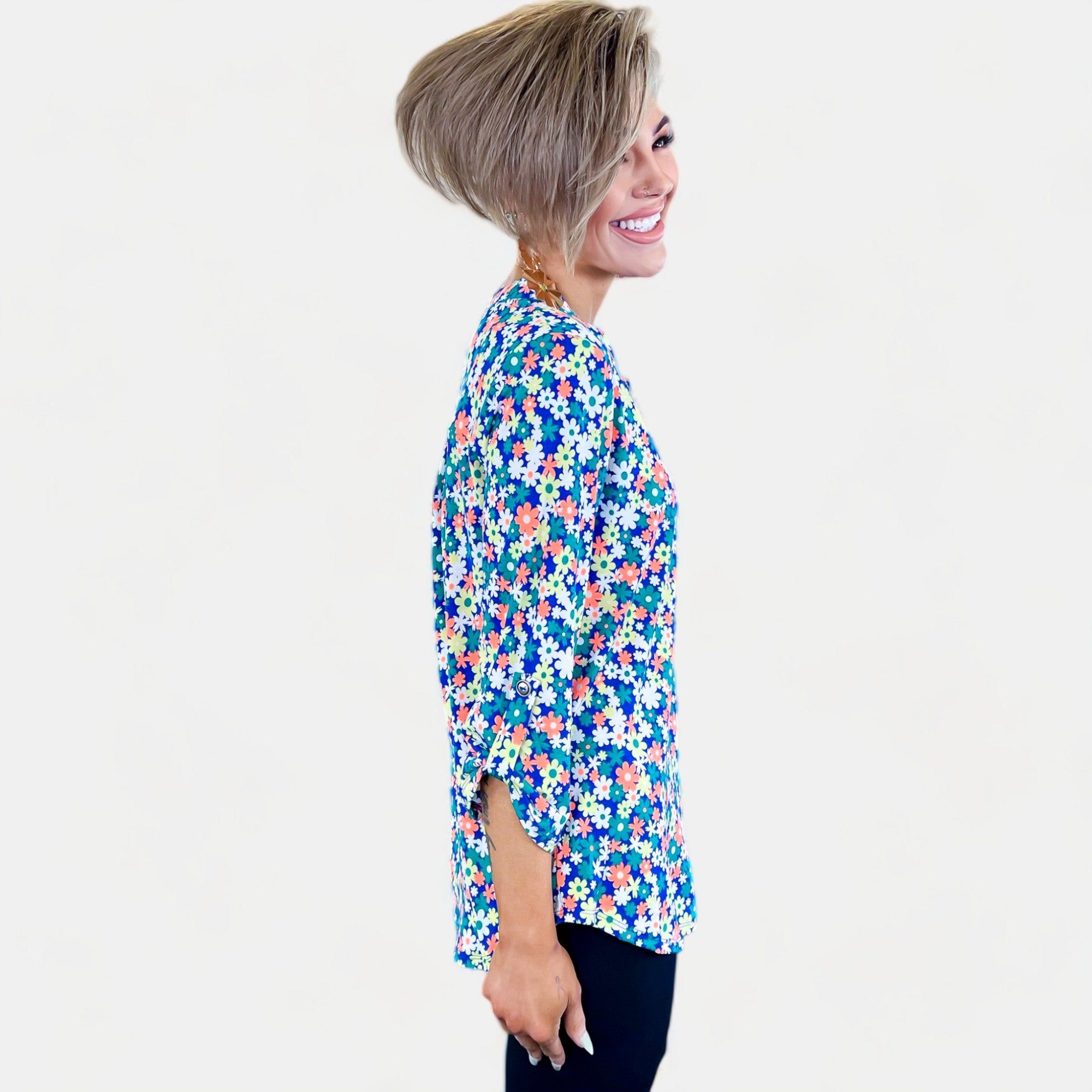 Royal Floral Lizzy Top sold by ZZs product image thumbnail 4