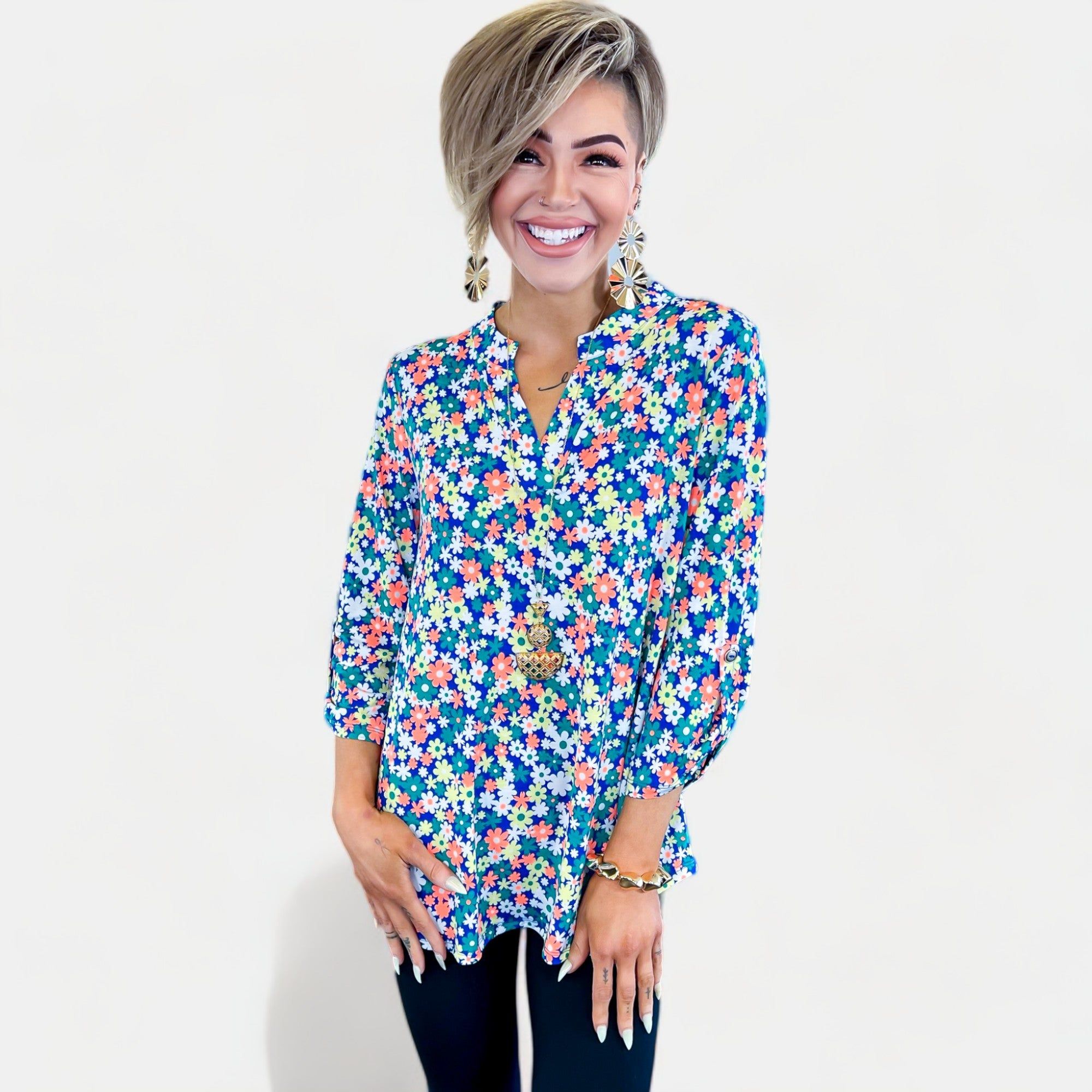 Royal Floral Lizzy Top sold by ZZs product image thumbnail 2