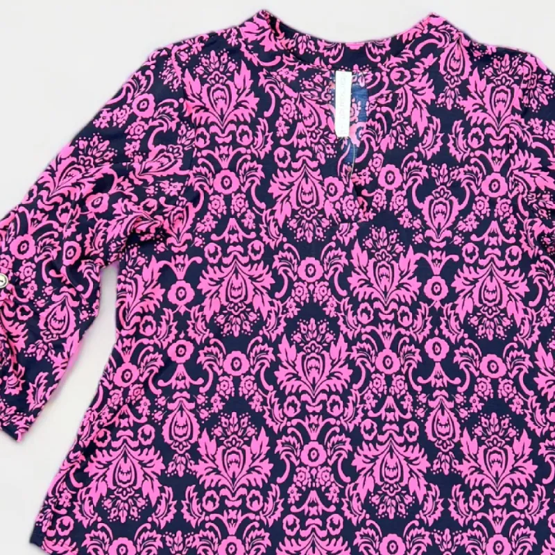 Navy & Pink Damask Lizzy Top [NO RETURNS] sold by ZZs