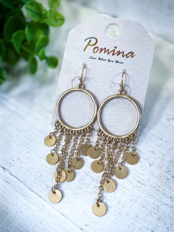 Gold Charm Dangle Earrings sold by ZZs