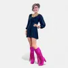Pink Fringe Rhinestone Boots sold by ZZs
