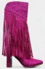 Pink Fringe Rhinestone Boots sold by ZZs