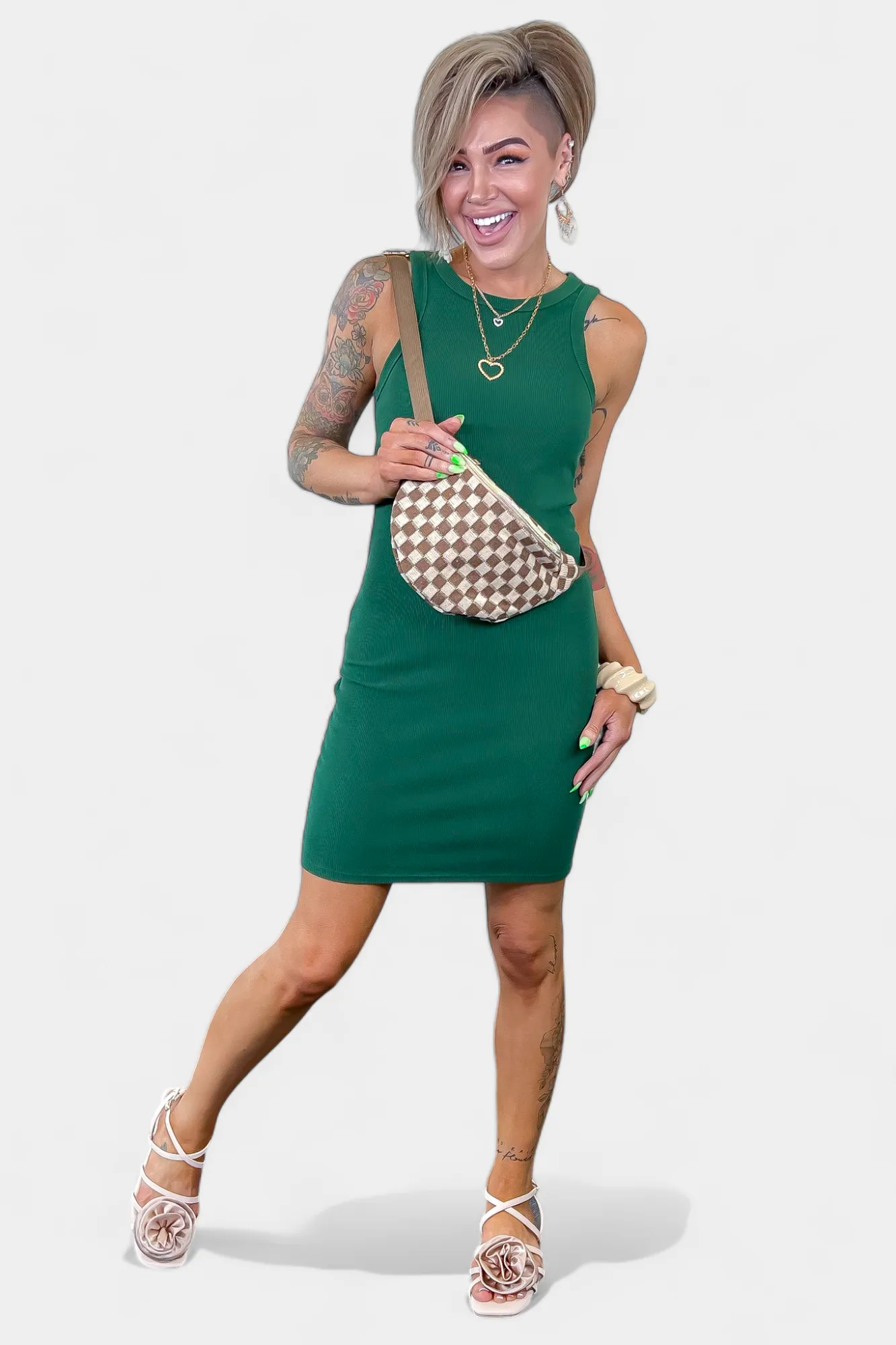 Brown Checkered Crossbody Sling Bag sold by ZZs product image thumbnail 2