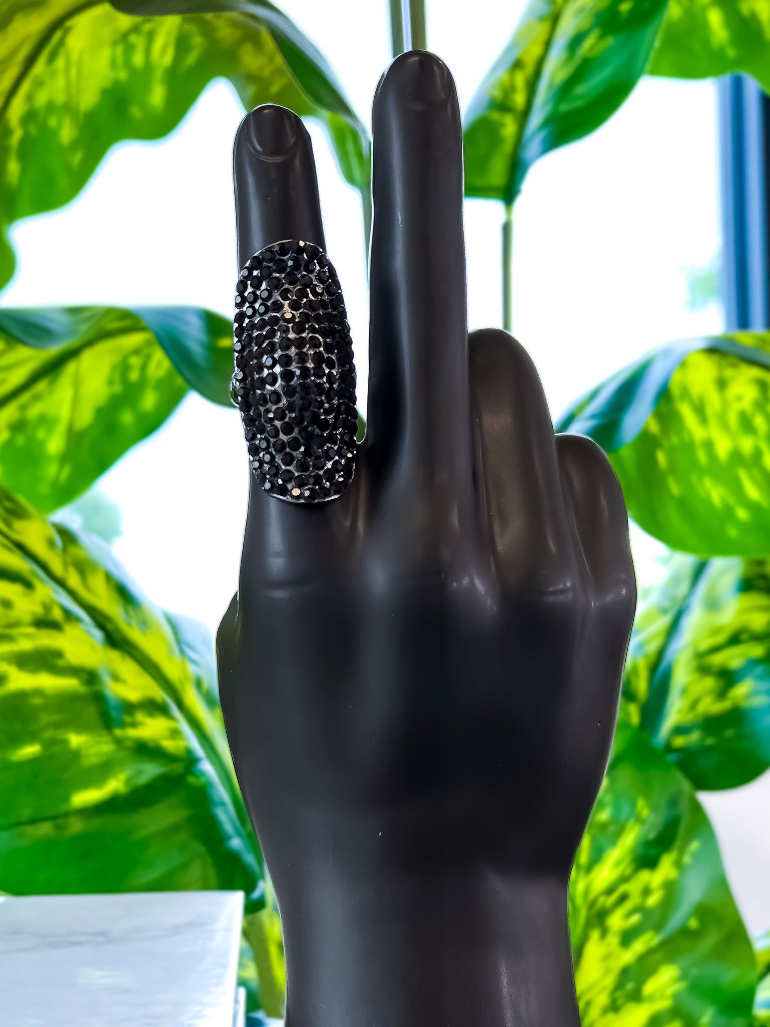 Cocktail Stretch Ring | Black sold by ZZs product image thumbnail 3