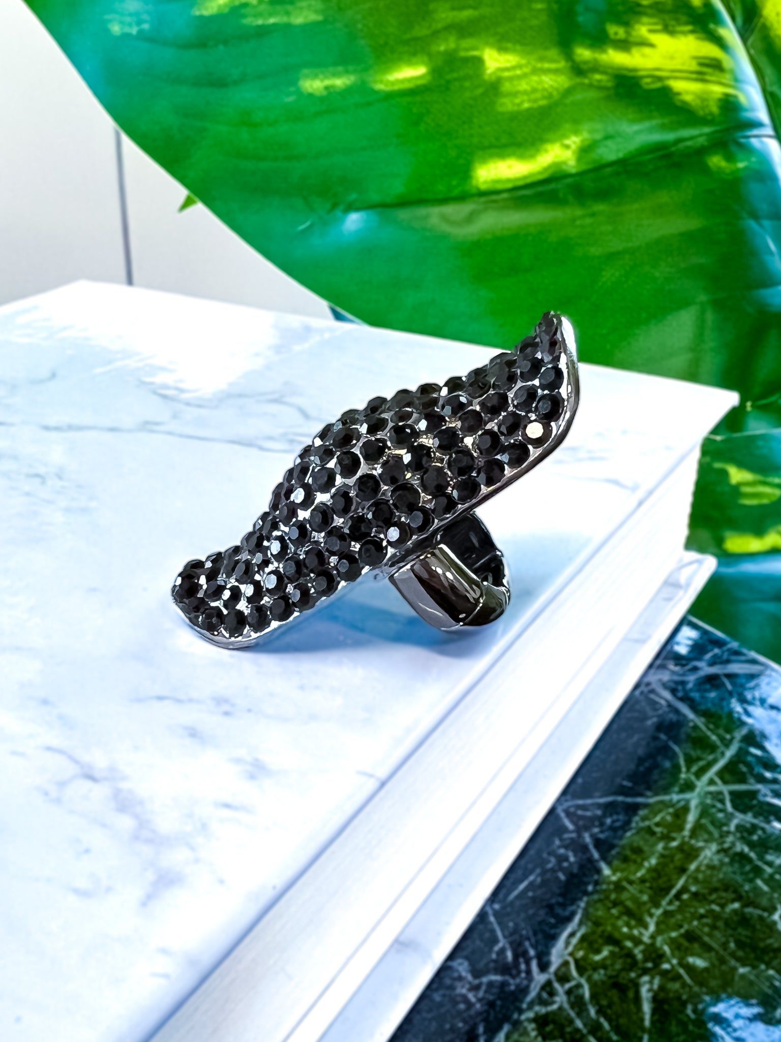 Cocktail Stretch Ring | Black sold by ZZs product image thumbnail 4