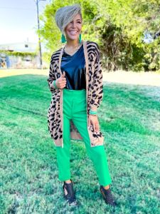 Leopard Button Down Cardigan sold by ZZs