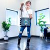 Black Handmade Embroidered Crossbody Bag sold by ZZs