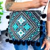 Black Handmade Embroidered Crossbody Bag sold by ZZs
