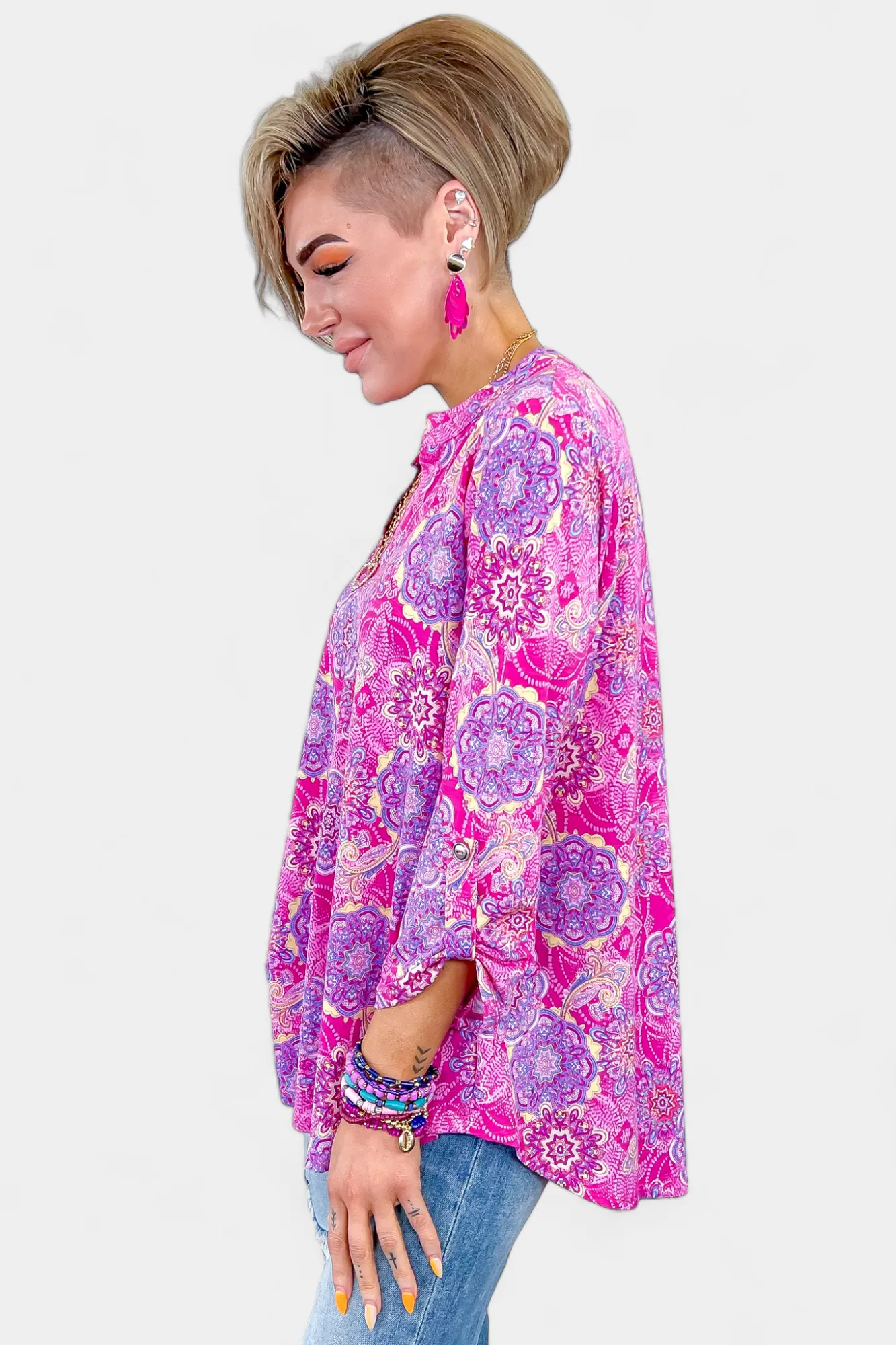 Magenta Medallion Lizzy Top sold by ZZs product image thumbnail 4