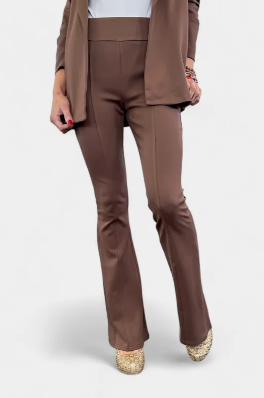 Brown High Waisted Flare Pants [NO RETURNS] sold by ZZs