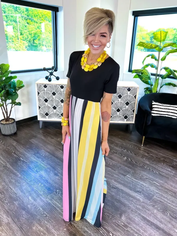 Mabel Maxi Dress | Stripes [NO RETURNS] sold by ZZs