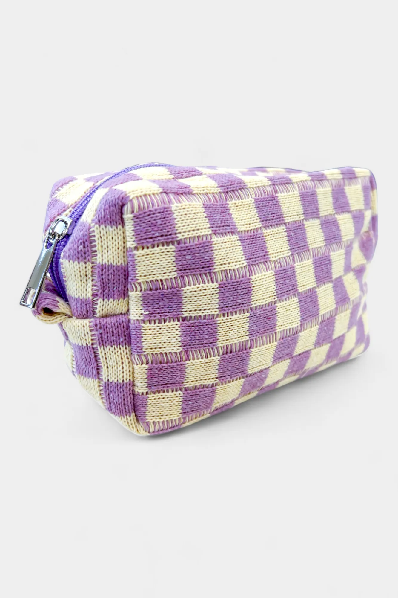 Checkered Knitted Cosmetic Bag sold by ZZs product image thumbnail 5