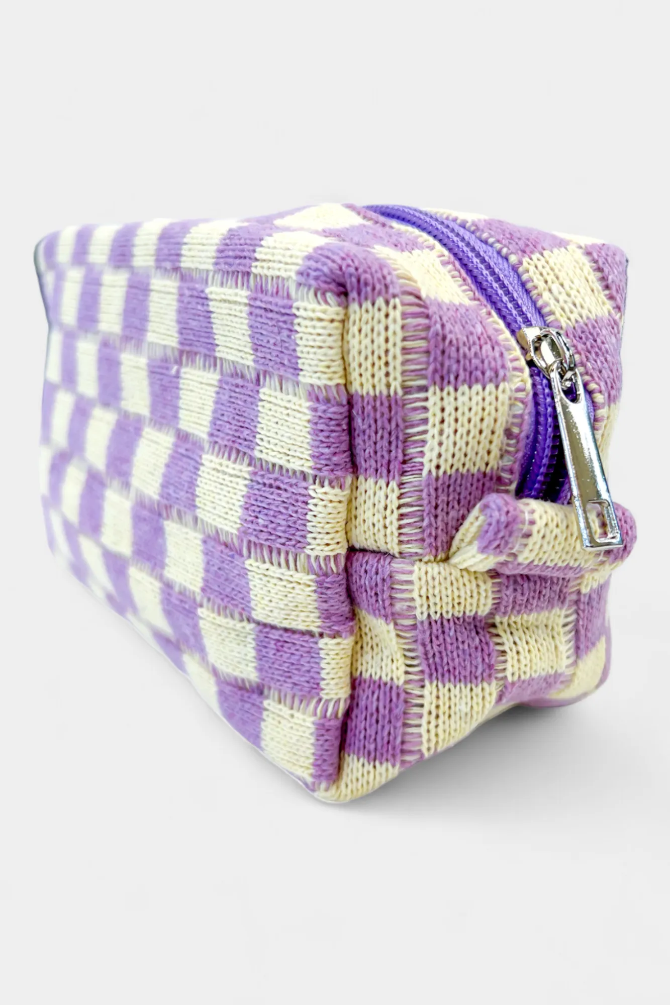 Checkered Knitted Cosmetic Bag sold by ZZs product image thumbnail 3