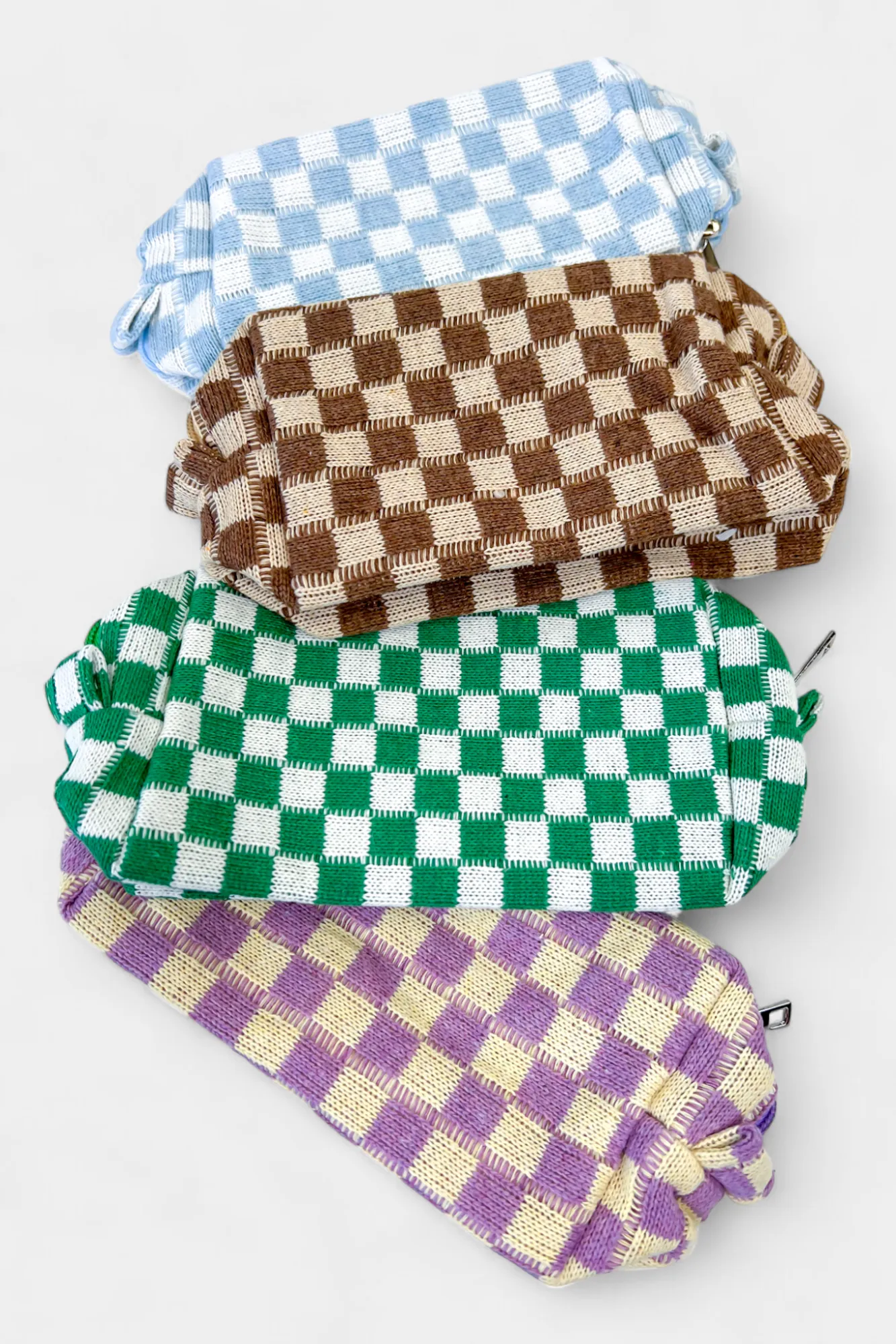 Checkered Knitted Cosmetic Bag sold by ZZs product image thumbnail 2