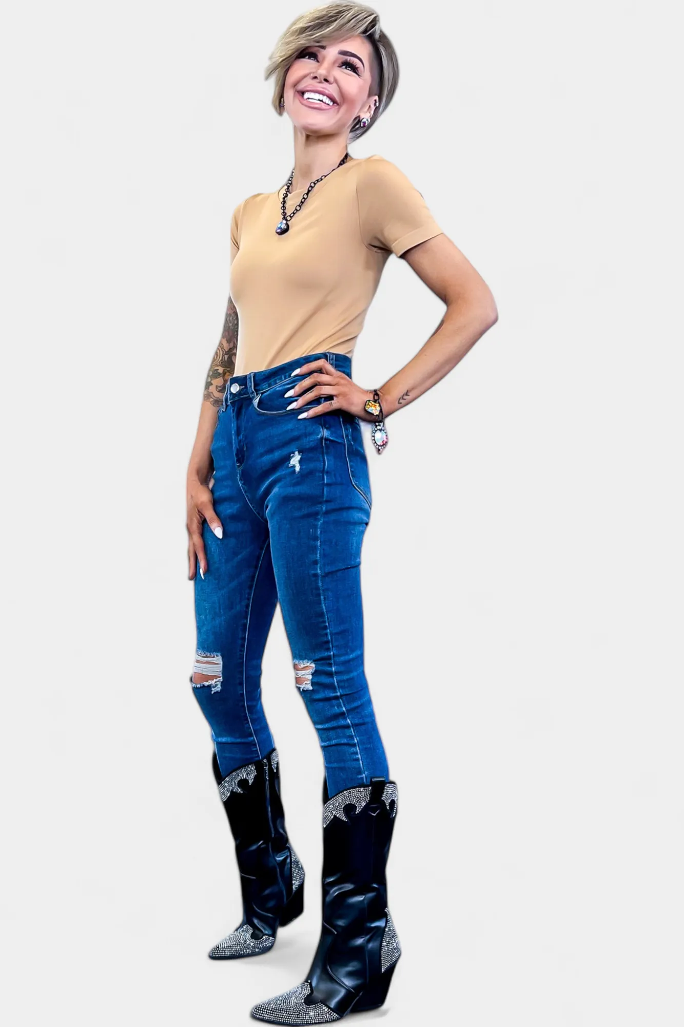 Brown Short Sleeve Smooth Bodysuit sold by ZZs product image thumbnail 3