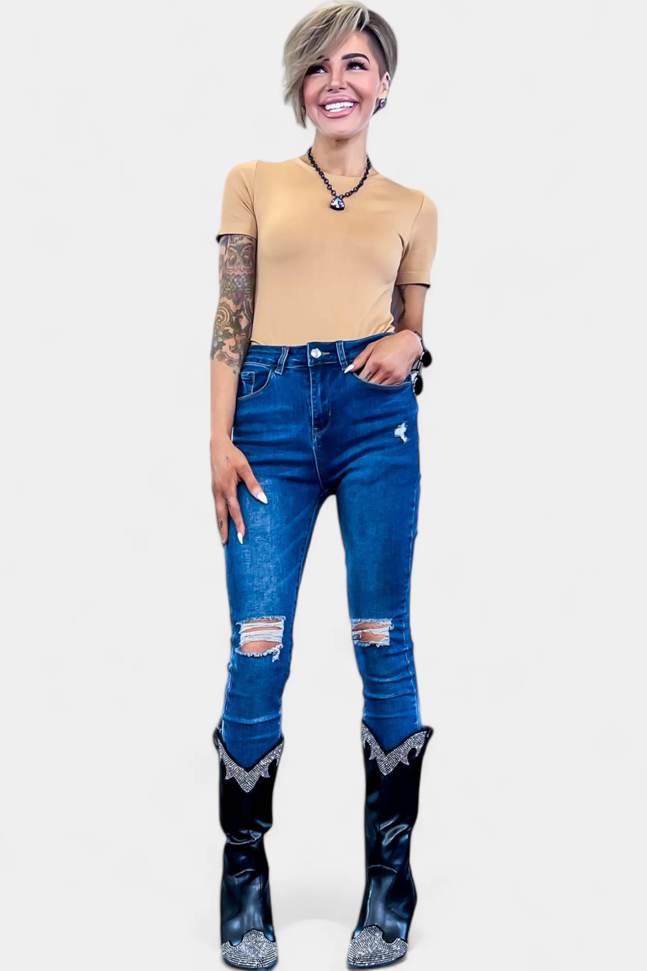 Brown Short Sleeve Smooth Bodysuit sold by ZZs product image thumbnail 2