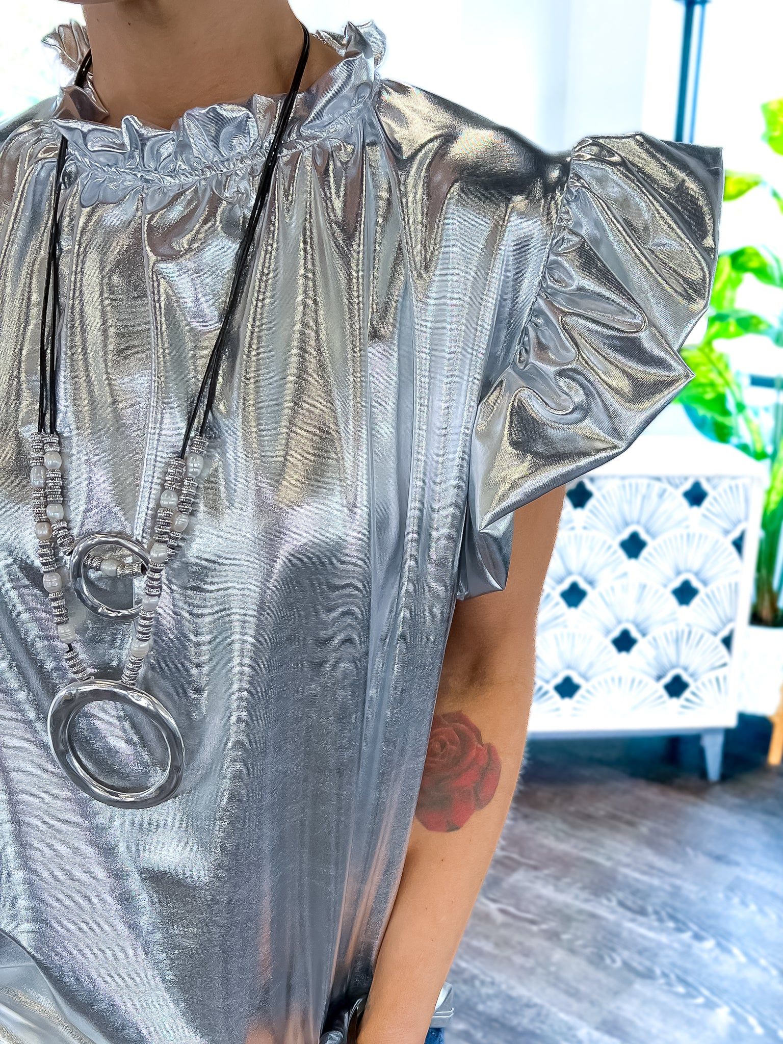 Silver Layla Metallic Top sold by ZZs product image thumbnail 5