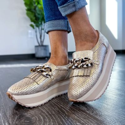 Gold Loma 2 Slip On Sneakers sold by ZZs