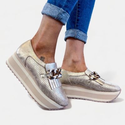 Gold Loma 2 Slip On Sneakers sold by ZZs