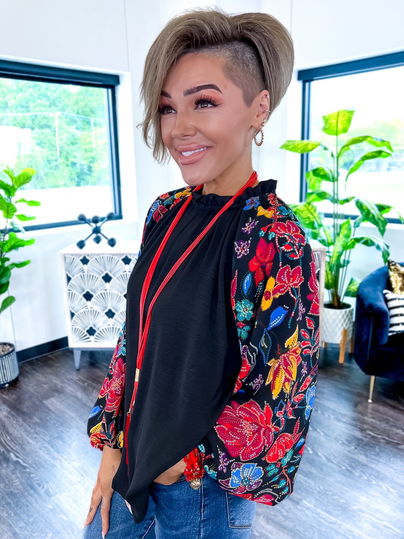 Frilled Top | Floral sold by ZZs product image thumbnail 3