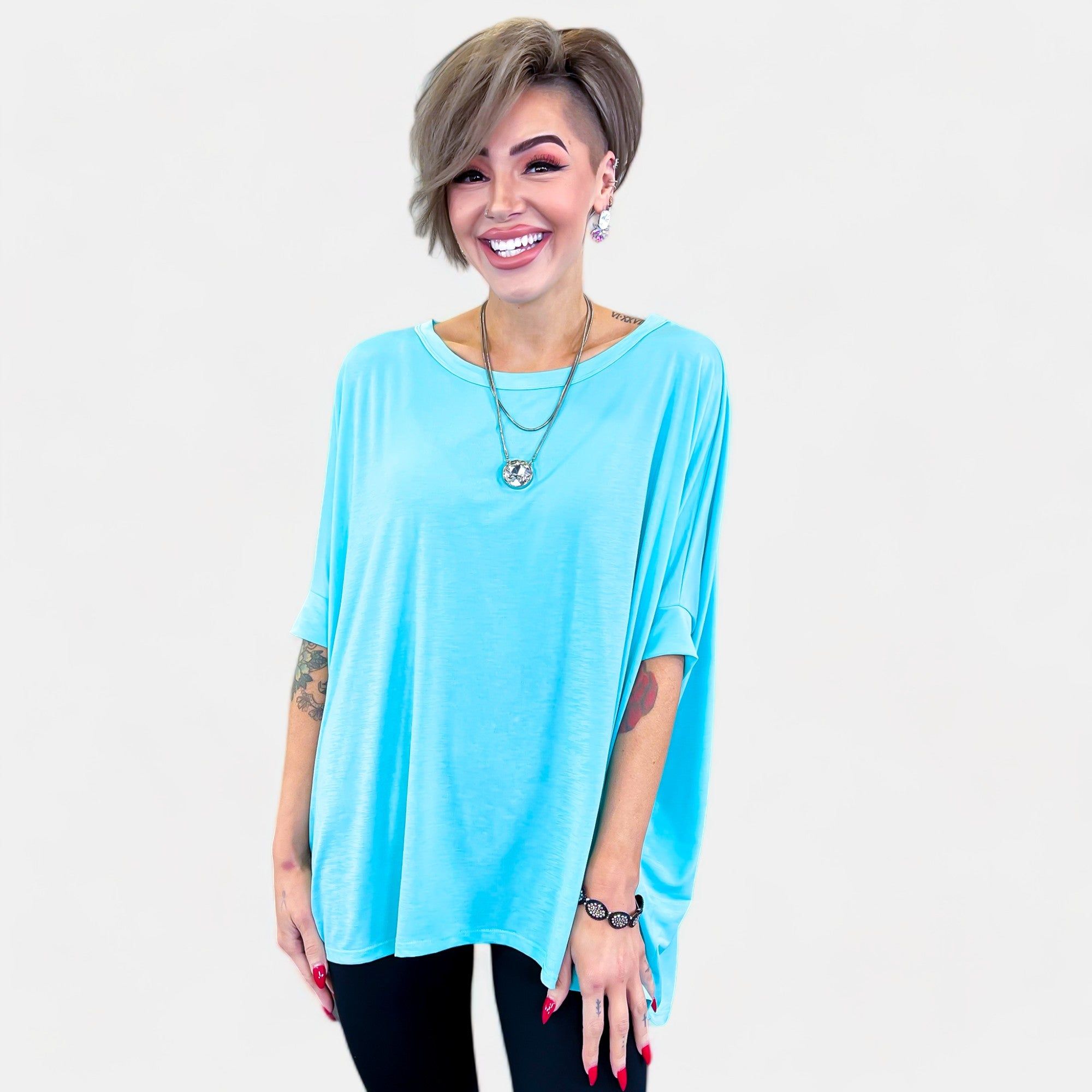 Neon Blue Essential Top sold by ZZs