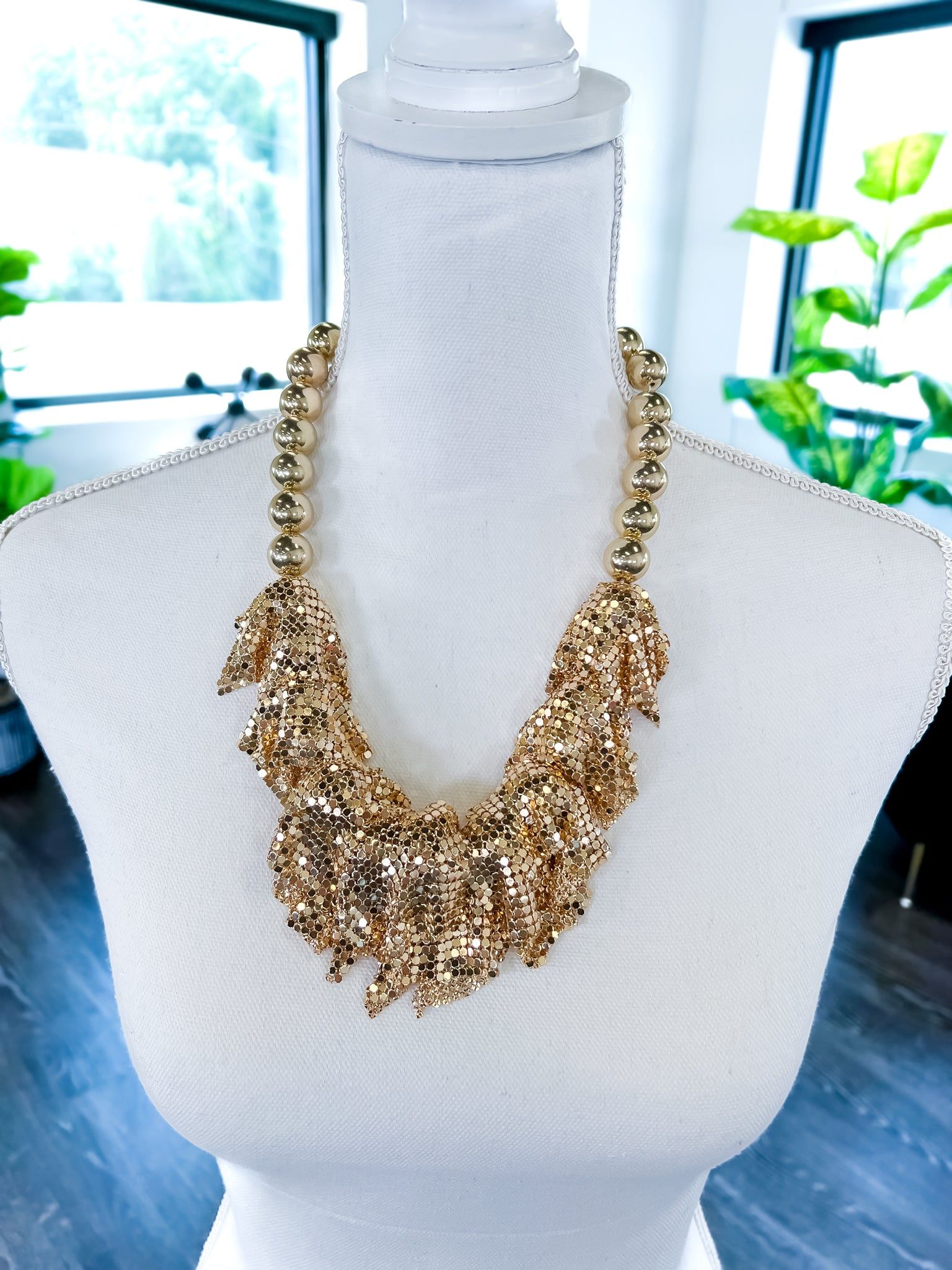 Mesh Chain Necklace | Gold sold by ZZs product image thumbnail 2