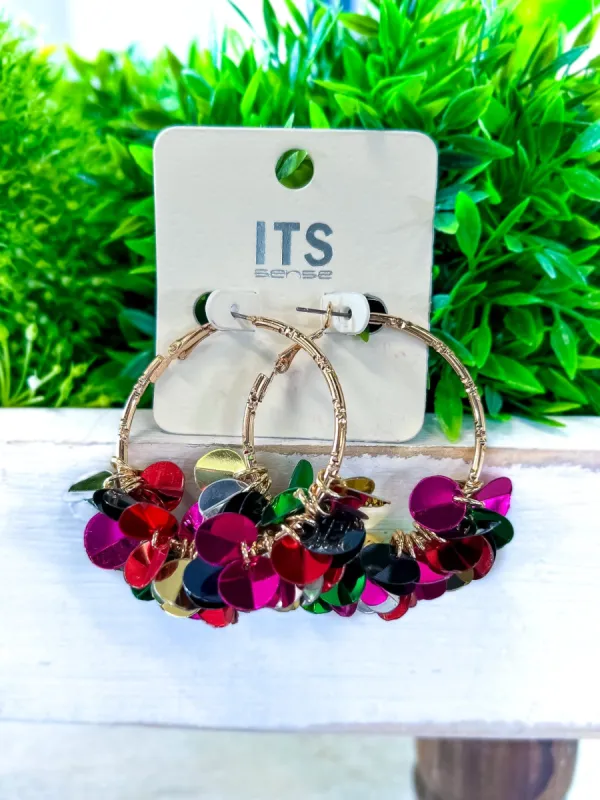 Sequin Dangle Earrings | Multi sold by ZZs