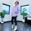 Turquoise & Pink Botanical Lizzy Top sold by ZZs
