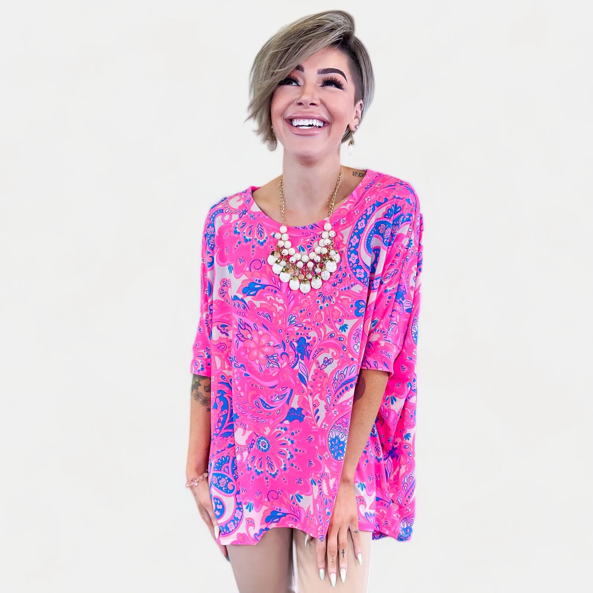 Pink Multi Paisley Essential Top sold by ZZs product image thumbnail 4
