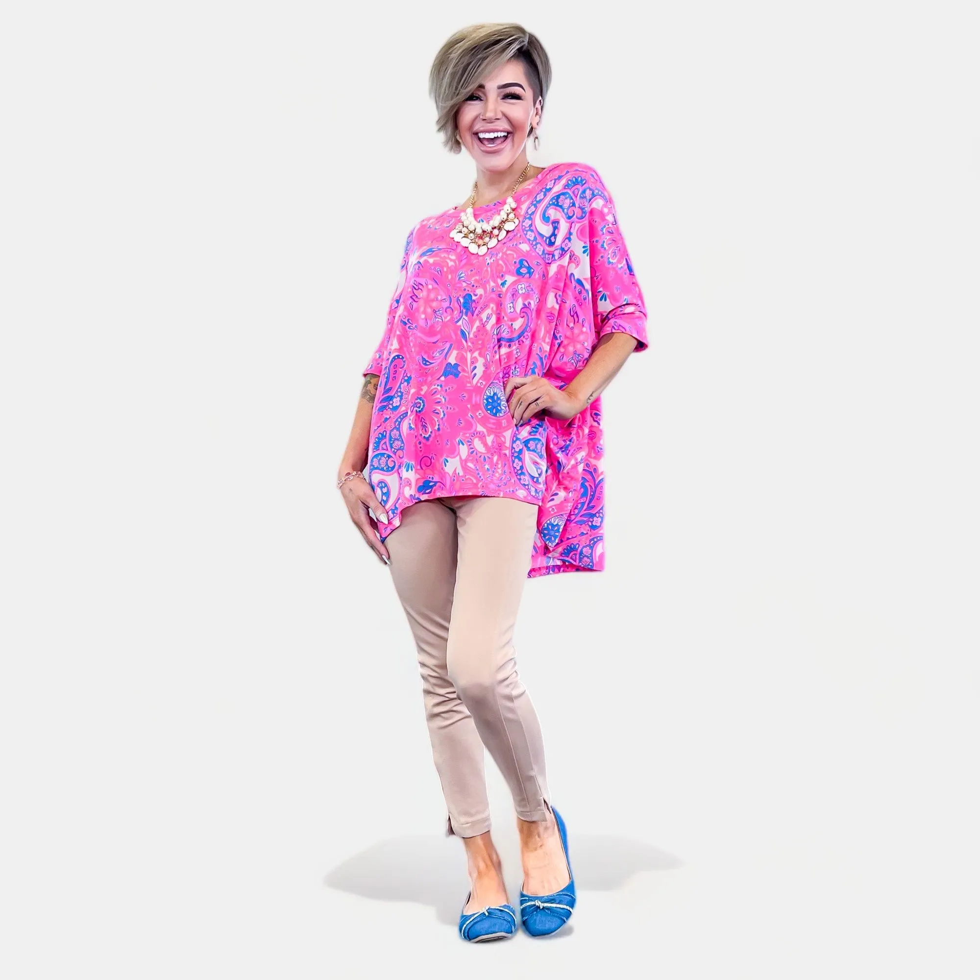 Pink Multi Paisley Essential Top sold by ZZs product image thumbnail 2