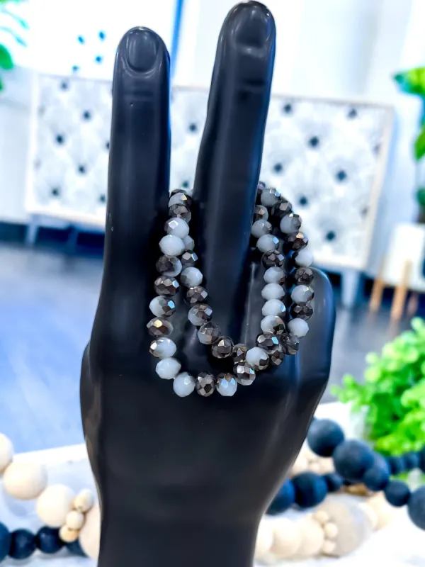 Beaded Stretch Bracelets | Black sold by ZZs