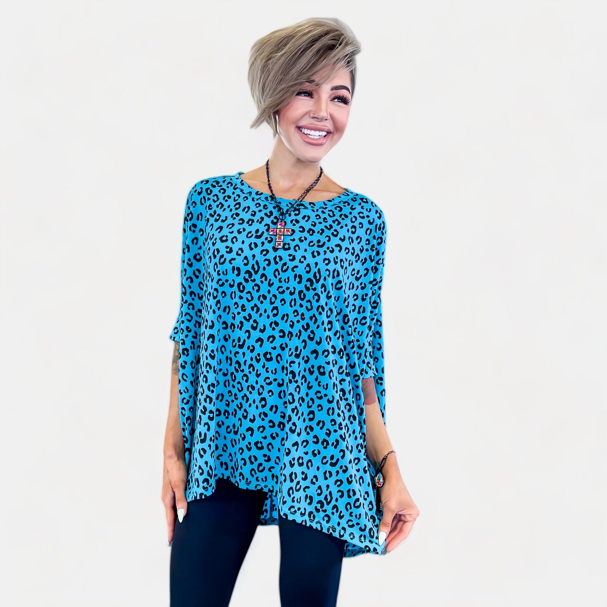 Teal Leopard Essential Top sold by ZZs product image thumbnail 3