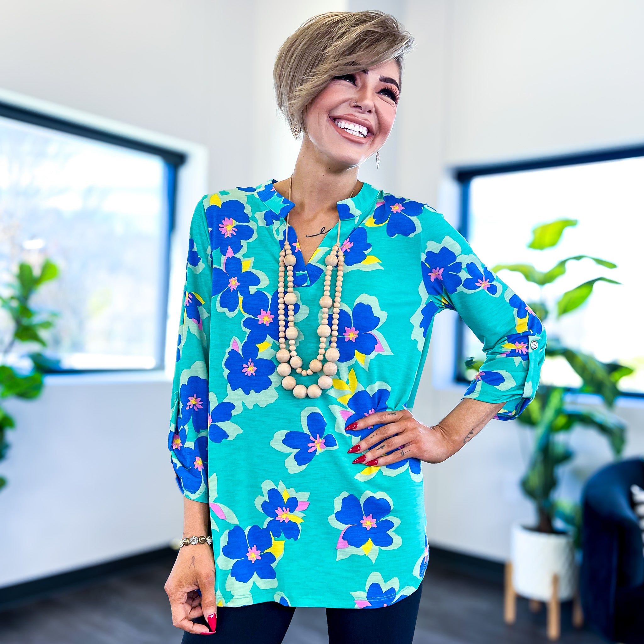 Emerald Floral Lizzy Top sold by ZZs product image thumbnail 2