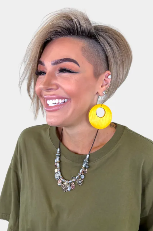 Antique Metal Sunflower Cluster Necklace sold by ZZs