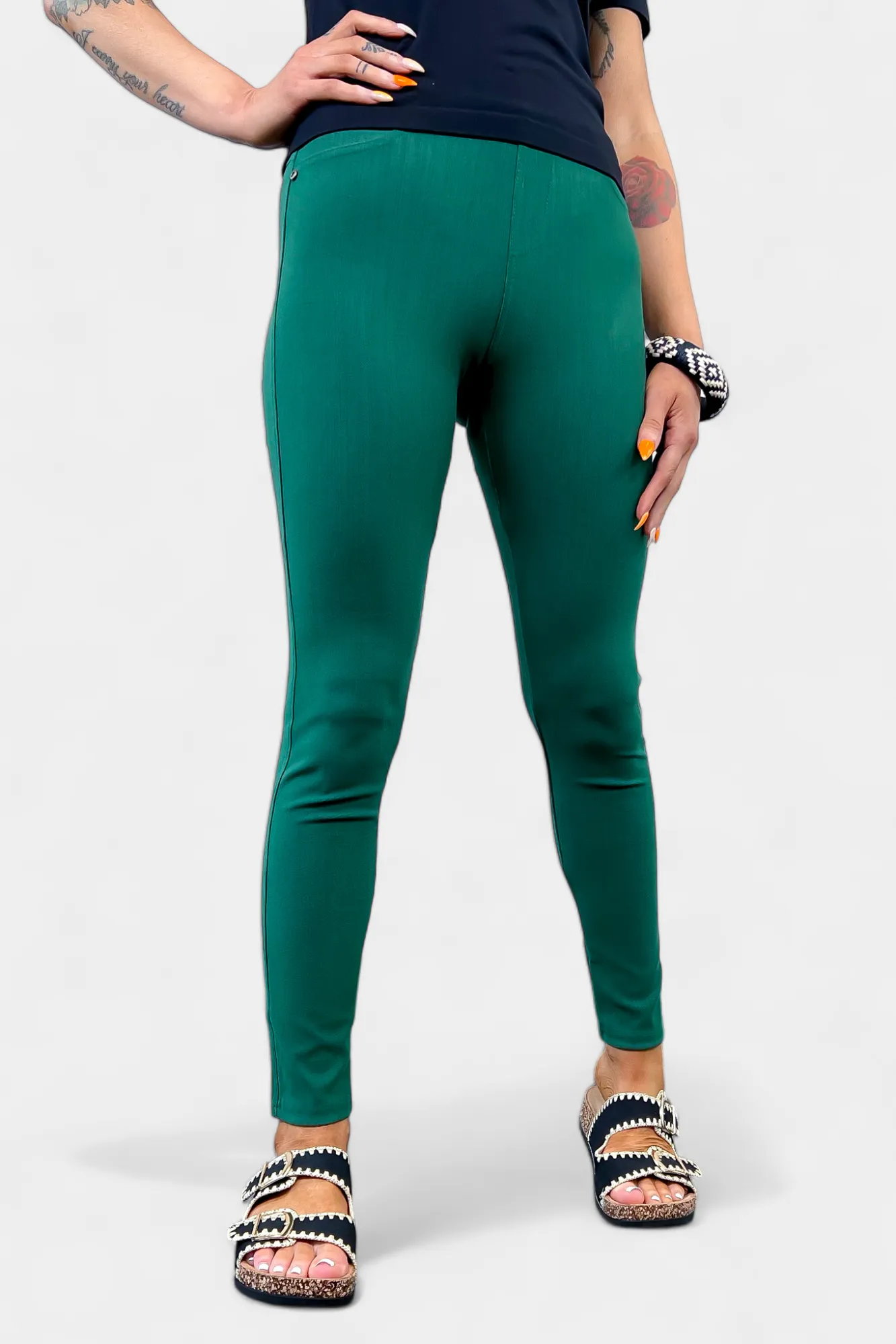 Green Denim Leggings sold by ZZs