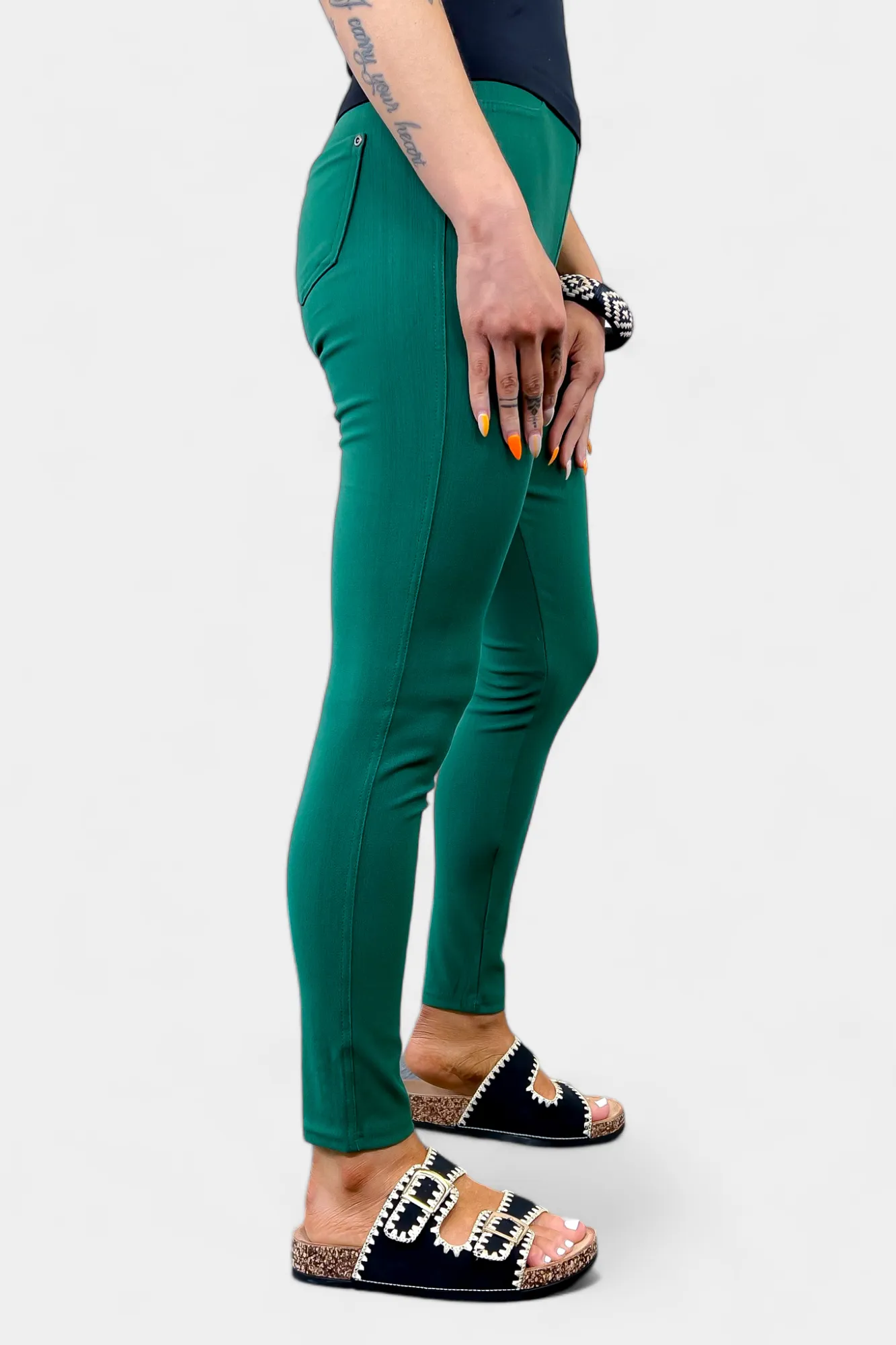 Green Denim Leggings sold by ZZs product image thumbnail 5