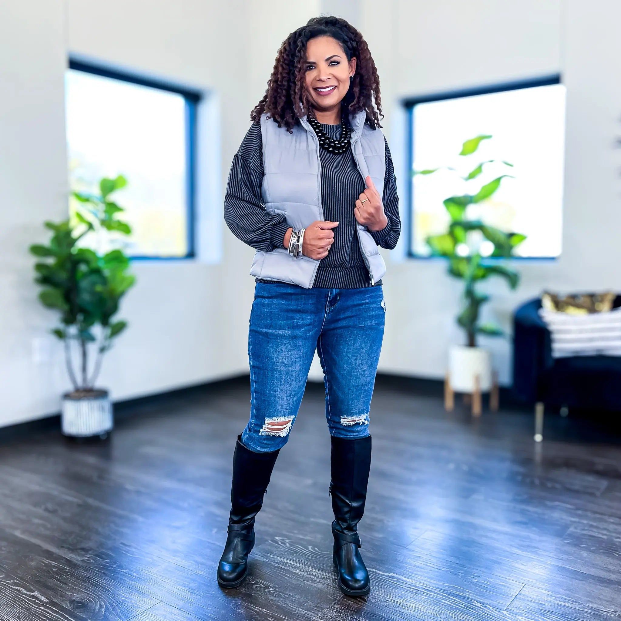 Black Ribbed Long Sleeve Top sold by ZZs product image thumbnail 5